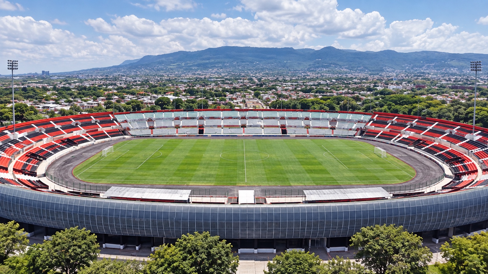 Vista panorámica del Estadio Víctor Manuel Reyna en Tuxtla Gutiérrez